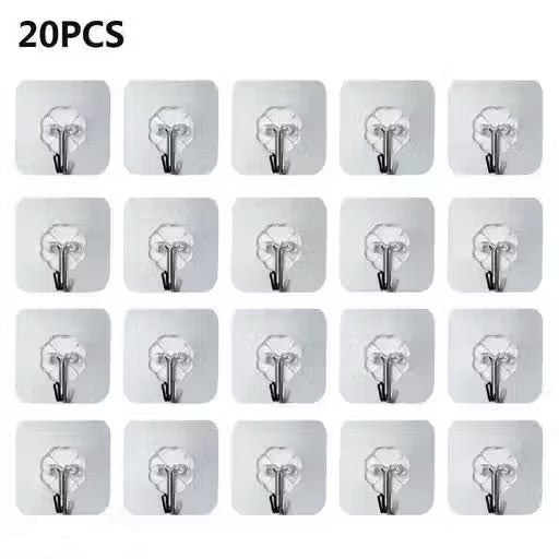 Wall Hooks for Clothes | Wall Hangers Pack of 20 | Sticky Wall Hooks | Towel and Scarf Hooks | Accessories Wall Hangers | Clothes Hanging Hooks