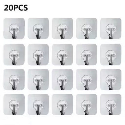 Wall Hooks for Clothes | Wall Hangers Pack of 20 | Sticky Wall Hooks | Towel and Scarf Hooks | Accessories Wall Hangers | Clothes Hanging Hooks