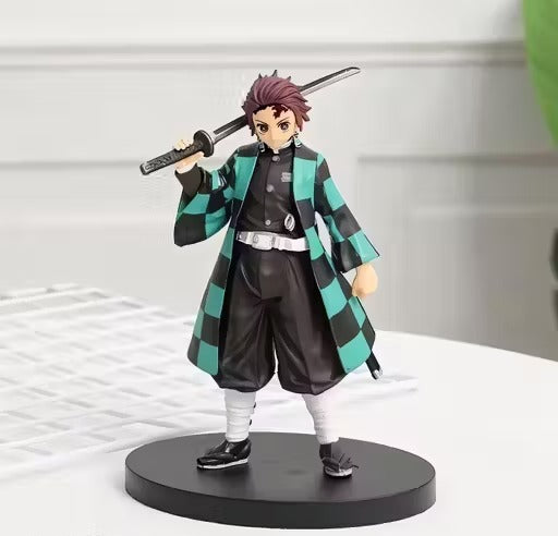 HATAKE Tanjiro Kamado action figure (15CM) Demon Slayer collectible Anime figure with katana