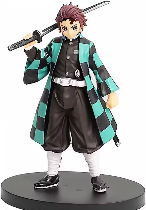 HATAKE Tanjiro Kamado action figure (15CM) Demon Slayer collectible Anime figure with katana