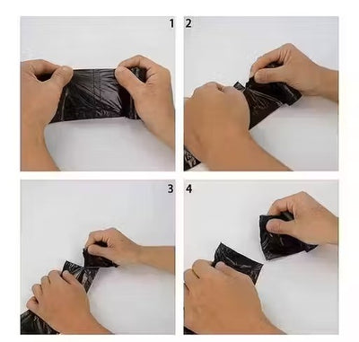 home & office use premium biodegradable 151 micron & eco friendly garbage bag (4 rolls) dustbin bag/trash bag