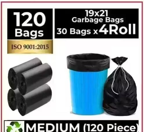home & office use premium biodegradable 151 micron & eco friendly garbage bag (4 rolls) dustbin bag/trash bag