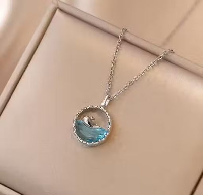 dolphin Pendant Chain | Girls dolphin Locket | Girls dolphin necklace chain | chain for women