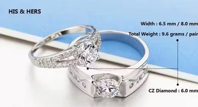 Valentine's Special King and Queen Adjustable Couple Rings for lovers Love Birds Fashionable Adjustable LOVE Theme Couple Ring