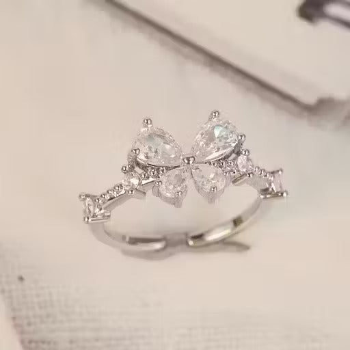 Finger Rings for Women Jewelry Gifts Silver Color Leaf Opening Rings