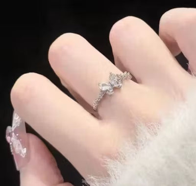 Finger Rings for Women Jewelry Gifts Silver Color Leaf Opening Rings