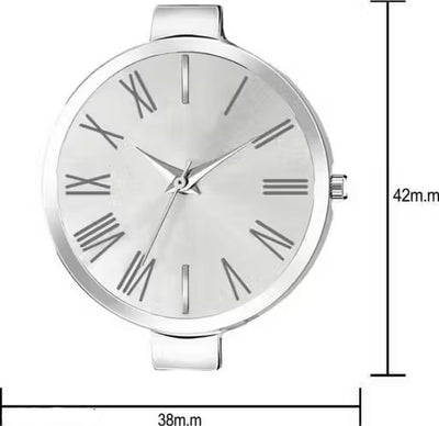 Trendy Women Silver Metal Analog Watch for women