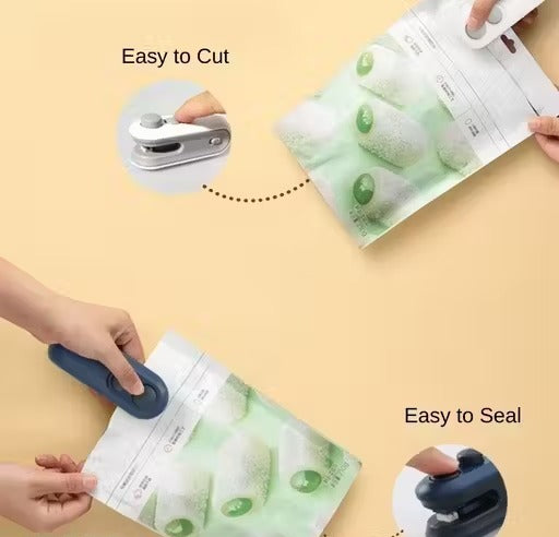 portable sealing machine | mini heat sealer for plastic bags & snacks | handy food storage tool